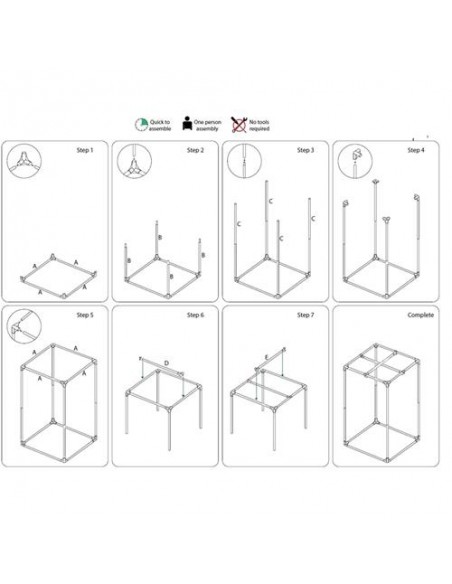 Kit Economy - Box 60x60x140 - Lampada 150w Hps per coltivazione indoor
