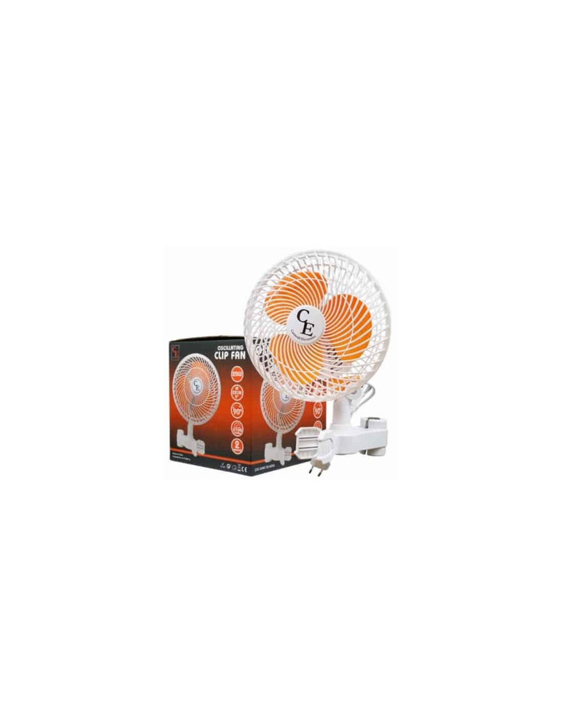 Cornwall Electronics - Ventilatore a Clip Oscillante - 20W - Clip per Grow  Box