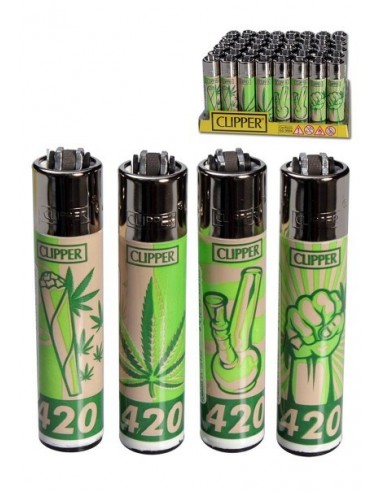 Clipper - Collection 420 - Collezione Completa 4 Pezzi - Foglia Pugno Canna  Bong