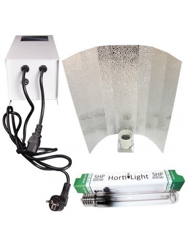 Kit Luce HPS 600W Hortilight - Lampada Agro - Ballast - Riflettore Martellato - Offerta speciale fino esaurimento