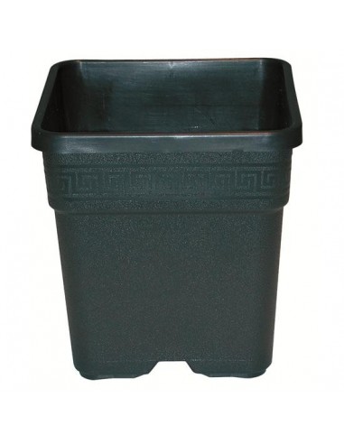 Vaso nero quadrato in plastica - 23x23x24cm - 9L