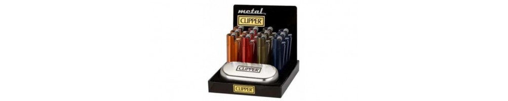 Accendini Clipper speciali in metallo, plastica e sughero.